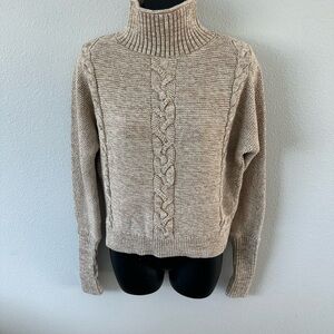 New without tag GAP Beige Cable Knit Turtleneck Sweater XS
